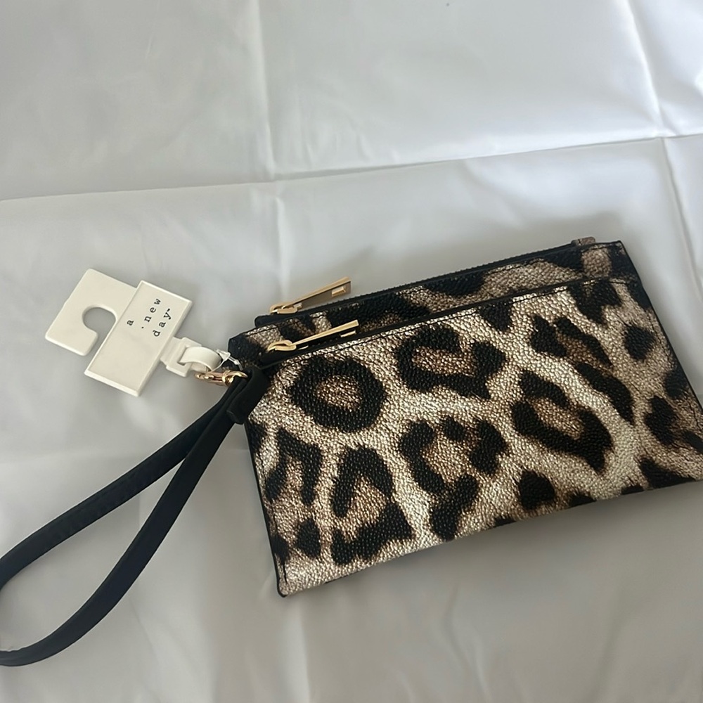 Brand new leopard wallet/clutch